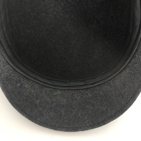 Scala Men’s Newsboy Classic Wool Cap Messenger Boy Charcoal Gray Hat - Picture 8 of 11